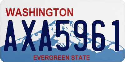 WA license plate AXA5961
