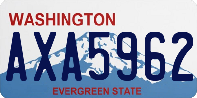 WA license plate AXA5962