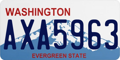WA license plate AXA5963