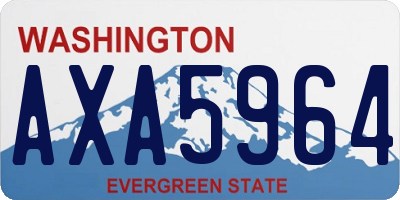 WA license plate AXA5964