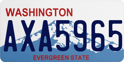 WA license plate AXA5965