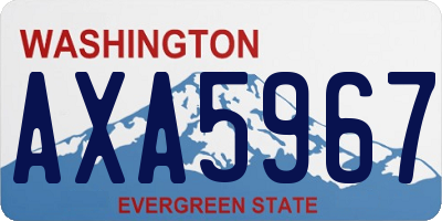 WA license plate AXA5967