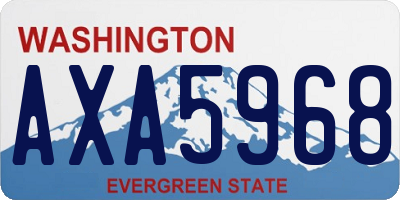 WA license plate AXA5968