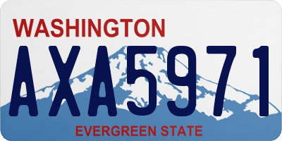WA license plate AXA5971