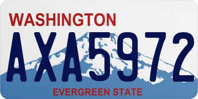 WA license plate AXA5972
