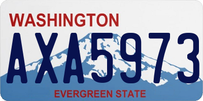 WA license plate AXA5973