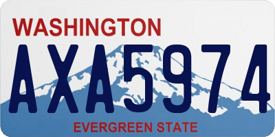 WA license plate AXA5974