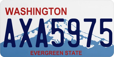 WA license plate AXA5975