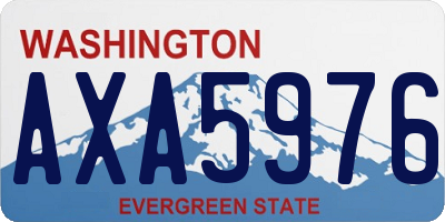 WA license plate AXA5976