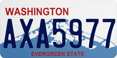 WA license plate AXA5977