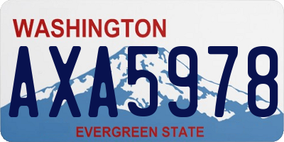 WA license plate AXA5978
