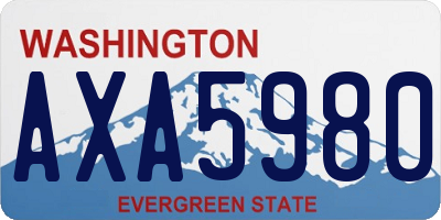 WA license plate AXA5980