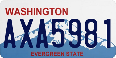 WA license plate AXA5981