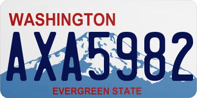 WA license plate AXA5982