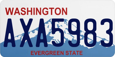 WA license plate AXA5983