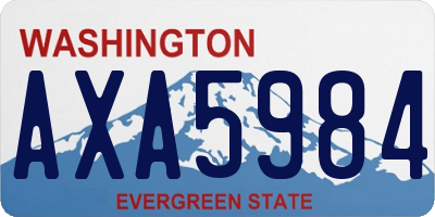 WA license plate AXA5984
