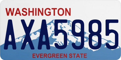 WA license plate AXA5985