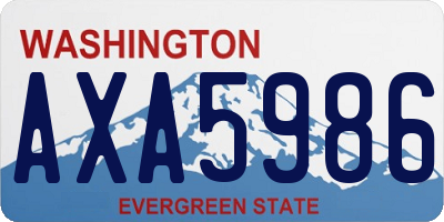 WA license plate AXA5986