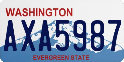 WA license plate AXA5987