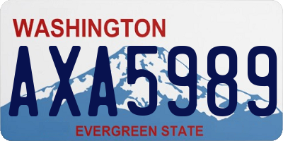 WA license plate AXA5989