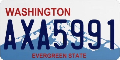 WA license plate AXA5991