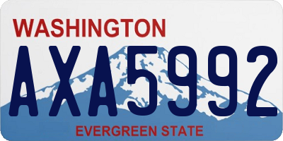 WA license plate AXA5992