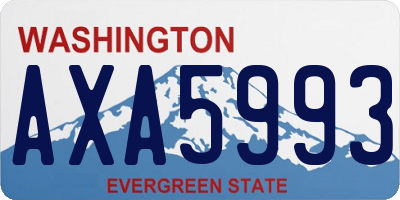 WA license plate AXA5993