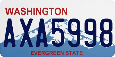 WA license plate AXA5998