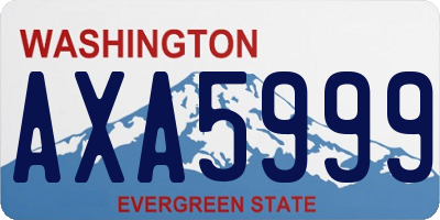 WA license plate AXA5999