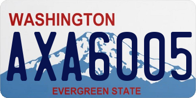 WA license plate AXA6005