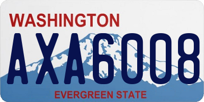 WA license plate AXA6008