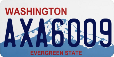 WA license plate AXA6009