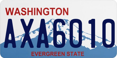 WA license plate AXA6010