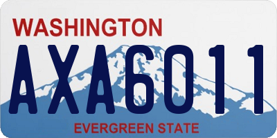 WA license plate AXA6011