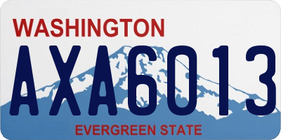 WA license plate AXA6013