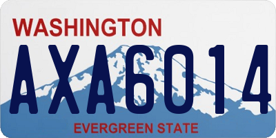WA license plate AXA6014
