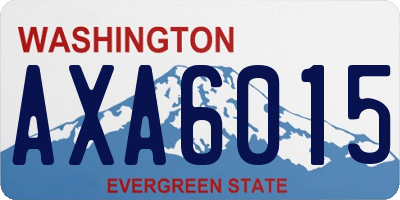 WA license plate AXA6015