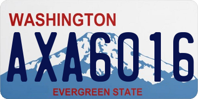 WA license plate AXA6016