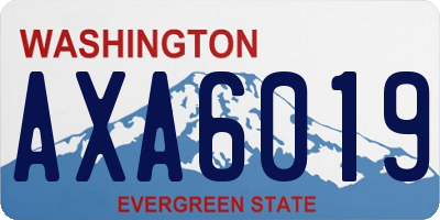 WA license plate AXA6019