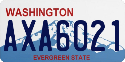 WA license plate AXA6021