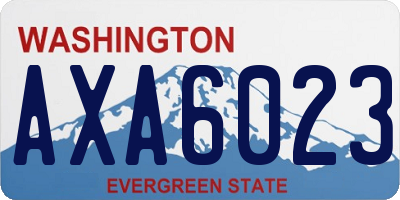 WA license plate AXA6023