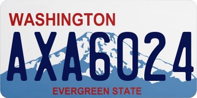 WA license plate AXA6024