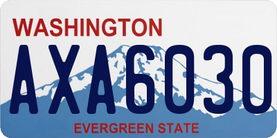 WA license plate AXA6030