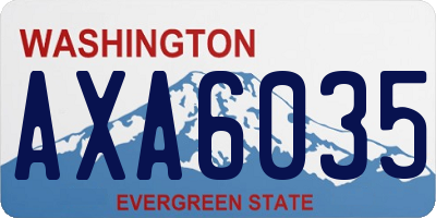 WA license plate AXA6035