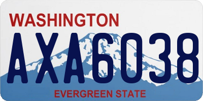 WA license plate AXA6038