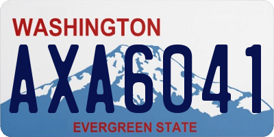 WA license plate AXA6041