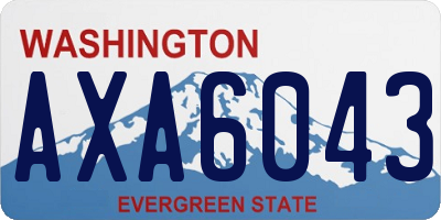 WA license plate AXA6043