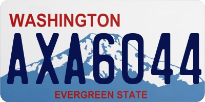 WA license plate AXA6044