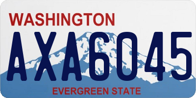 WA license plate AXA6045