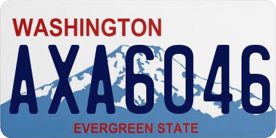 WA license plate AXA6046